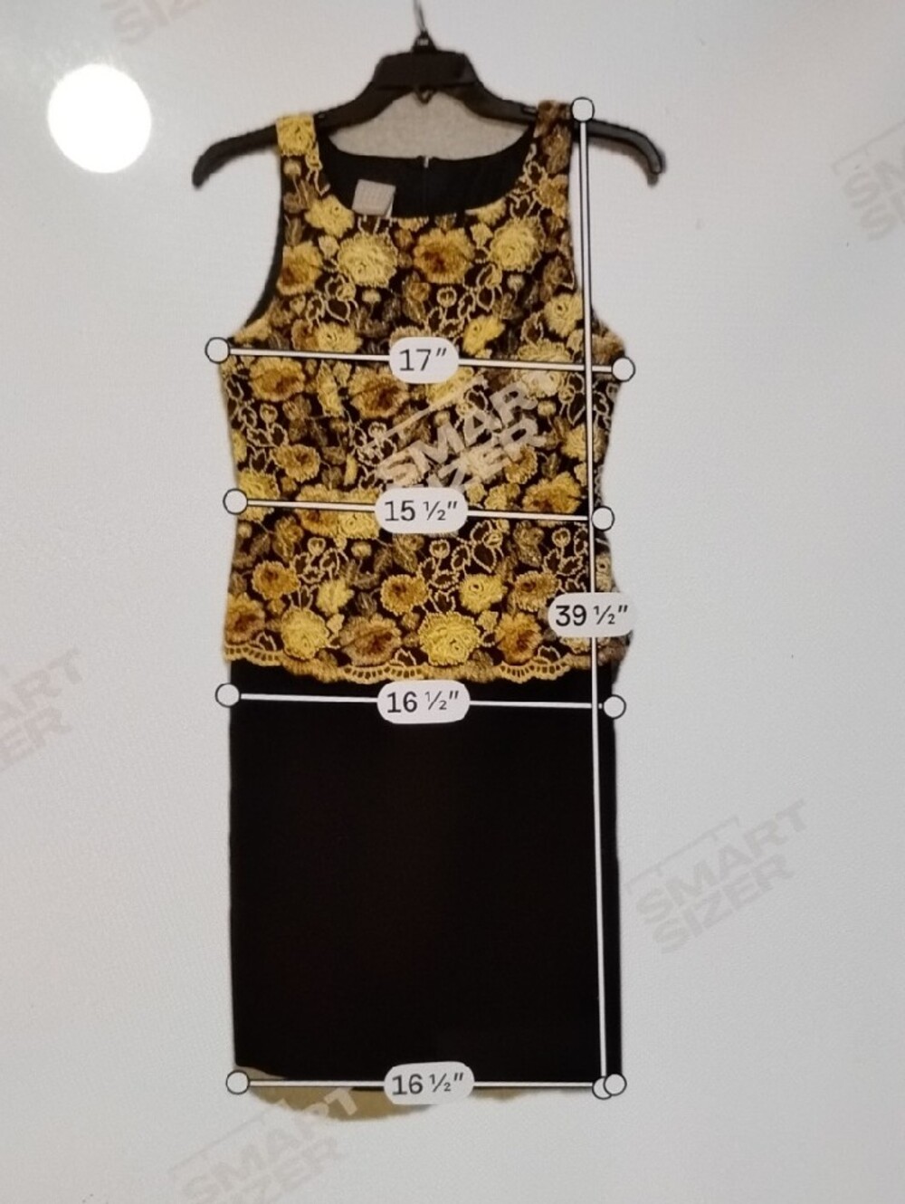 Rabbit Rabbit Rabbit Black Dress with Gold Floral Embroidery - Picture 5 of 7